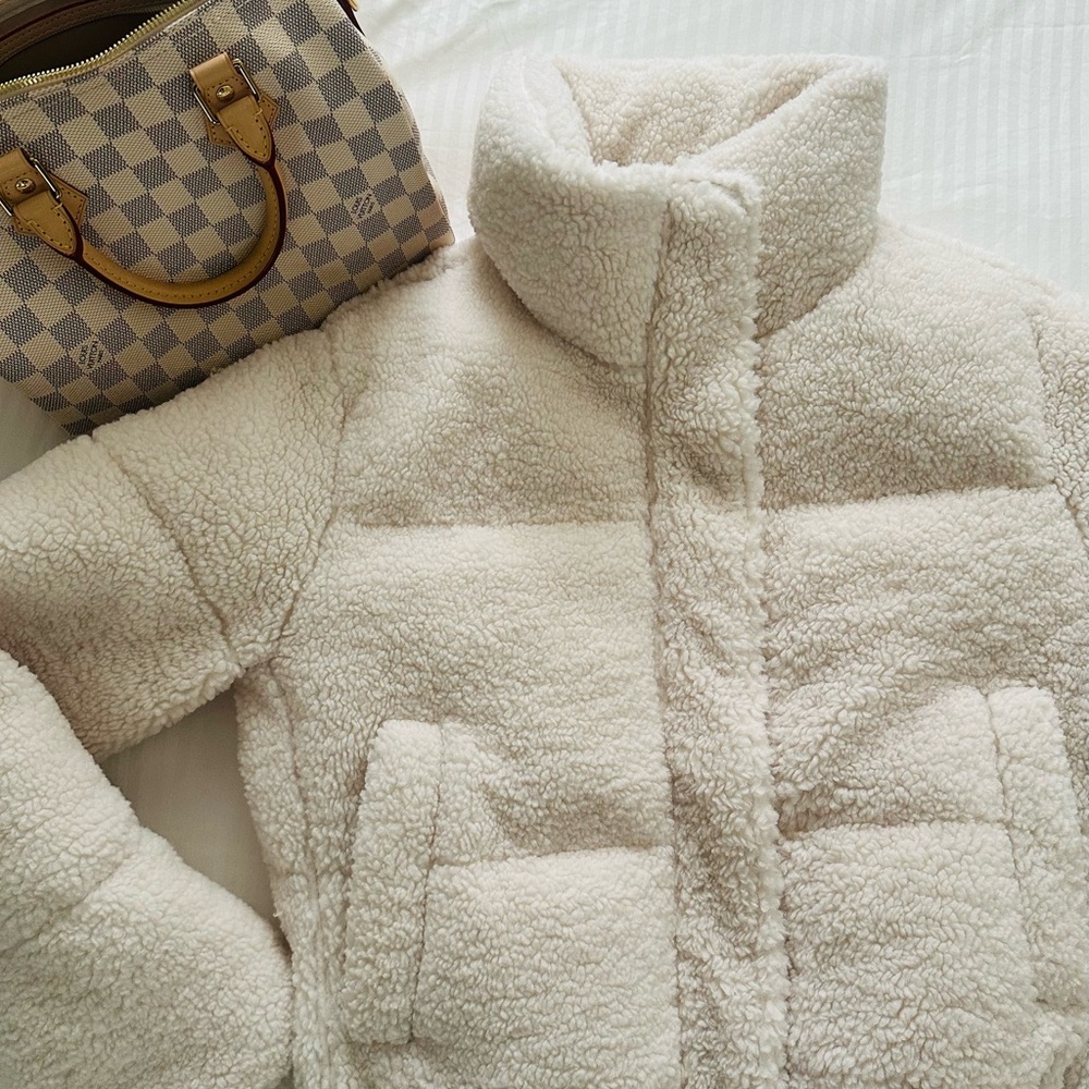 A&F Cream Sherpa Jacket